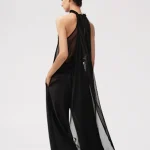 NALA SKIRT  - Ruched Waist Maxi Skirt (Black)
