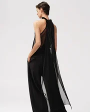 NALA SKIRT  - Ruched Waist Maxi Skirt (Black)