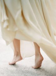 CALLA SKIRT - Ruched Waist Maxi Skirt (White) - Image 3